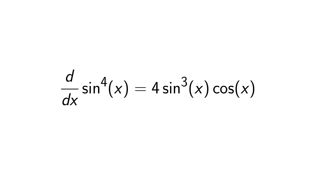 Derivative of sin^4(x) Full Solution Epsilonify